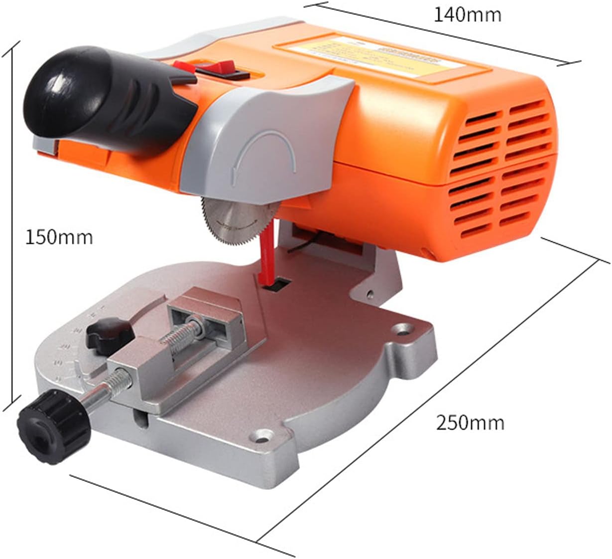 Mini Table Saw, Miter Cut Off Saw 0-45° Adjustable Wood Cutter Bench Cut Off Chop Saw, Power Tools Table Plastic Metal Cutting Machine