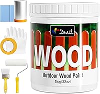 DWIL Wood Paint, White Paint for Wood, No Sanding& Fast Dry Outdoor WoodPaints, Water Based& Low Odor Furniture Door Cabinet Paints, Perfect for Indoor/Exterior White, 50-60sq.ft