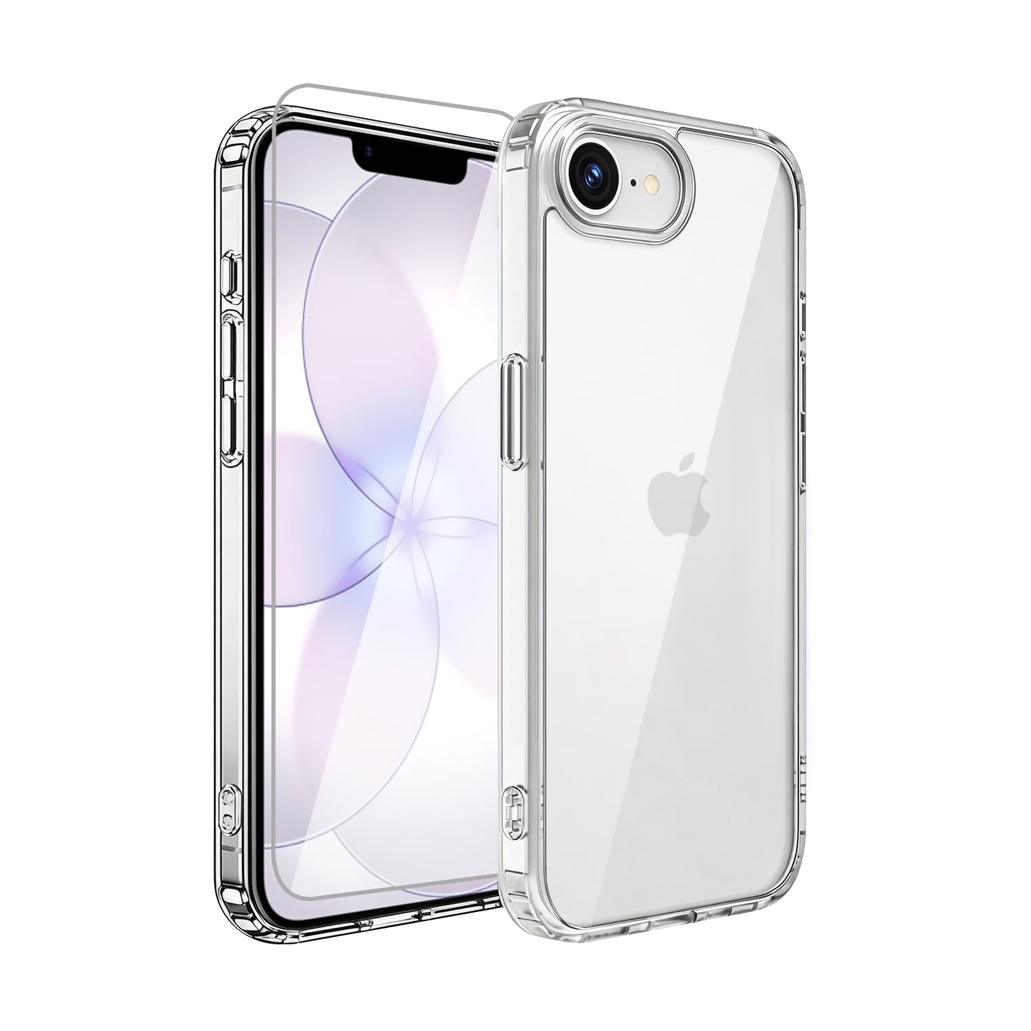 iPhone 17e/16e 用 ケース クリア 耐衝撃 ガラスフィルム付き 衝…