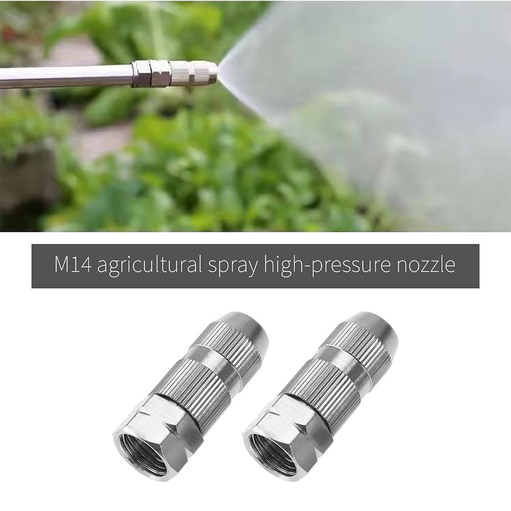 Tête de buse de pulvérisateur agricole 1,5 mm avec Joint, buse en Alliage, buse Haute Pression, pulvérisation directe argentée, Lot de 10