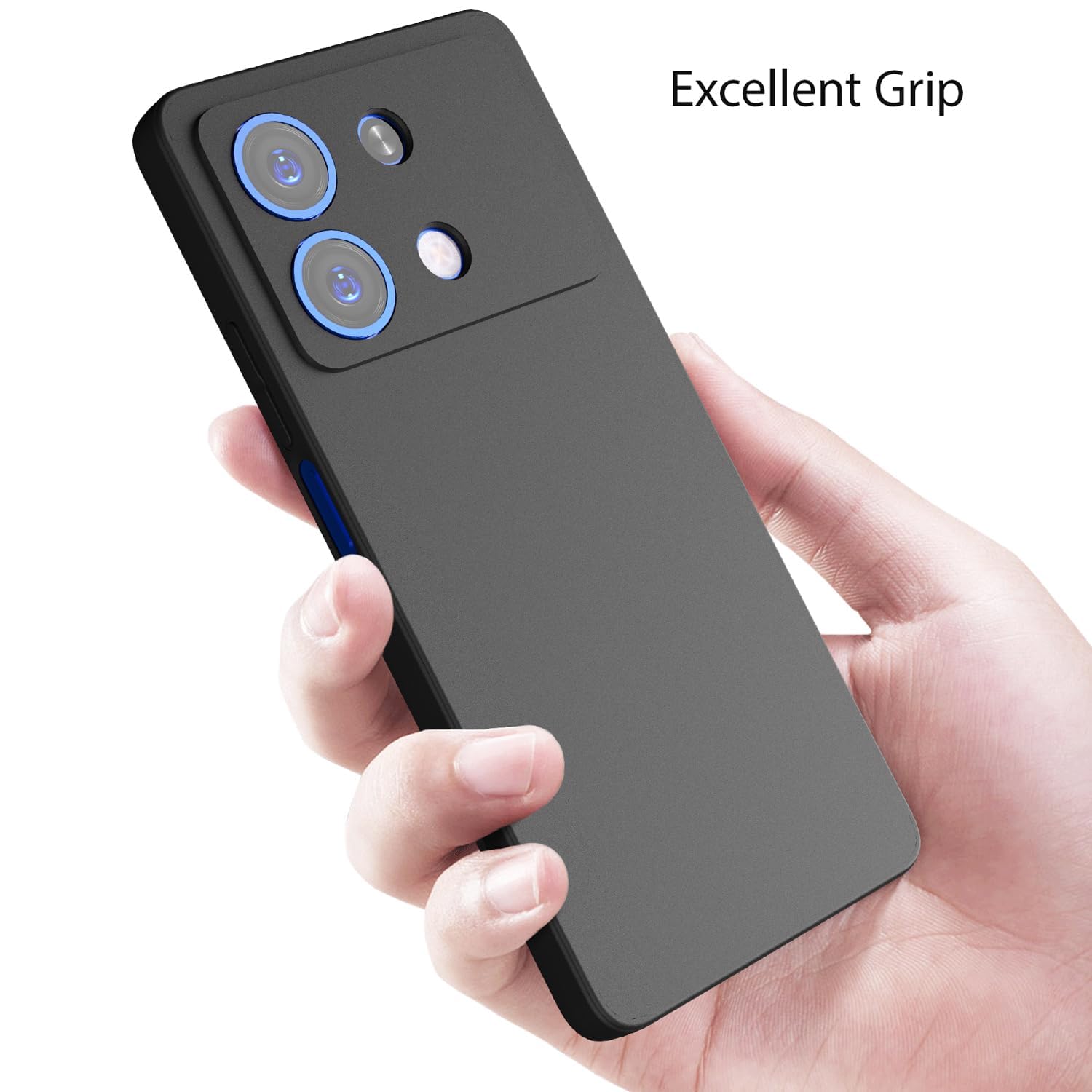 Matte Flexible Back Cover for Poco X6 Neo (5G) | Slim Silicone with Soft Lining Shockproof Full Body Bumper Case (Black) Poco X6 Neo (5G) — Amazon image 3