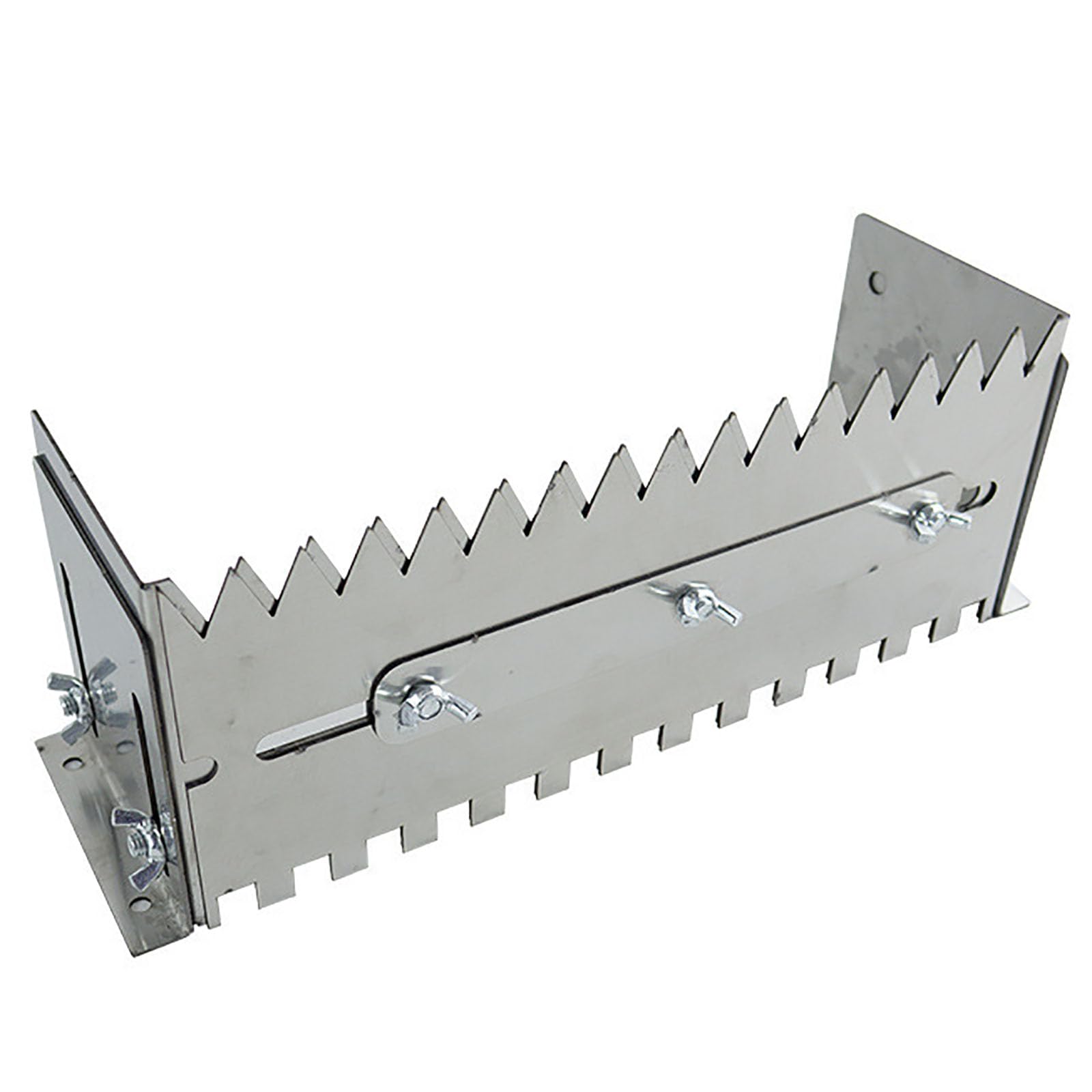 Llana dentada de doble diente, peine ajustable para mortero para una aplicación rápida y uniforme del adhesivo, herramienta profesional para nivelar azulejos de suelo y pared con,60cm