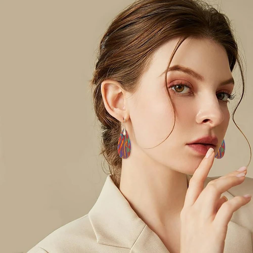 Natural Stone Earrings Waterdrop Stone Dangle Earrings for Women - Image 3