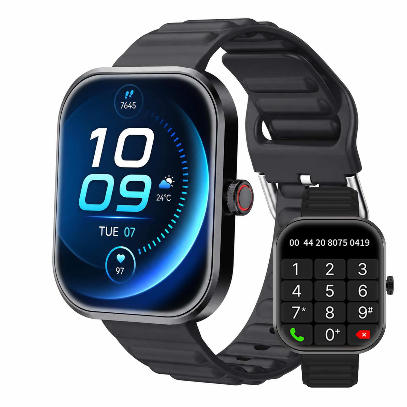 Reloj Inteligente Hombre Mujer con Llamadas Bluetooth, 2,01" Smartwatch Hombre con Pulsómetro/Monitor de Sueño, Modos Deportes, Impermeable Reloj Inteligente Actividad para iPhone Android