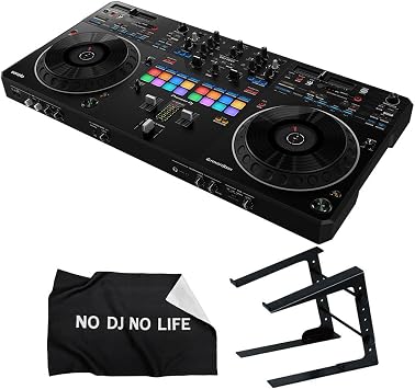 PIONEER DJ Controller DDJ-REV5 + PC Stand + Dust Cover Set Compatible with rekordbox/Serato DJ Pro