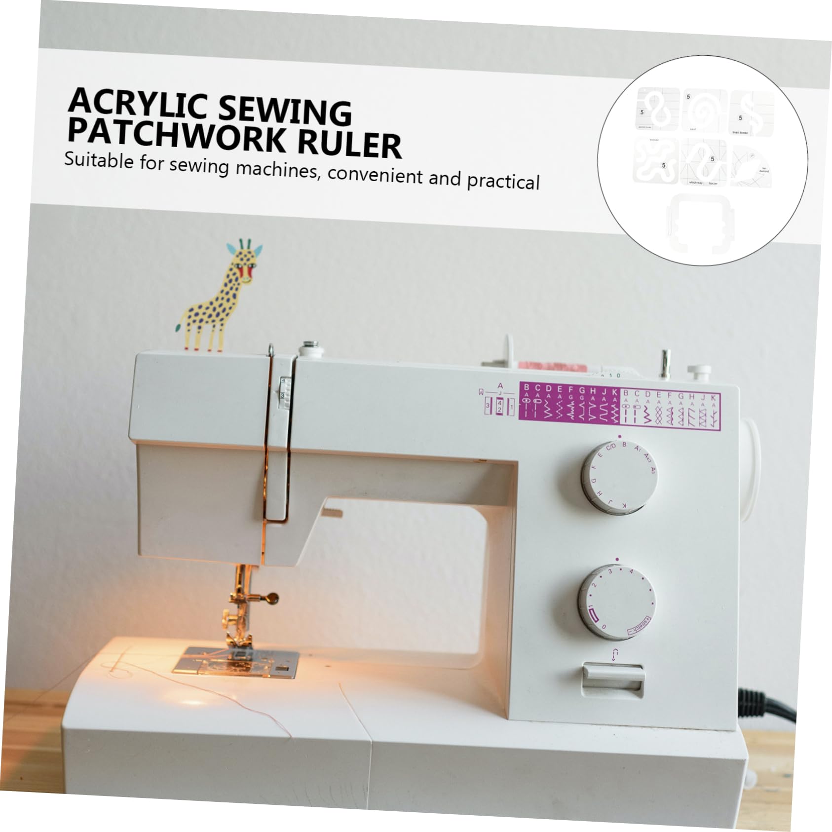 Angoily 7 Piezas de Costura Acrílica para Patchwork Plantillas de Costura Diy Ruedas de Acolchado Herramienta Profesional para Diseño de Material Duradero y Seguro