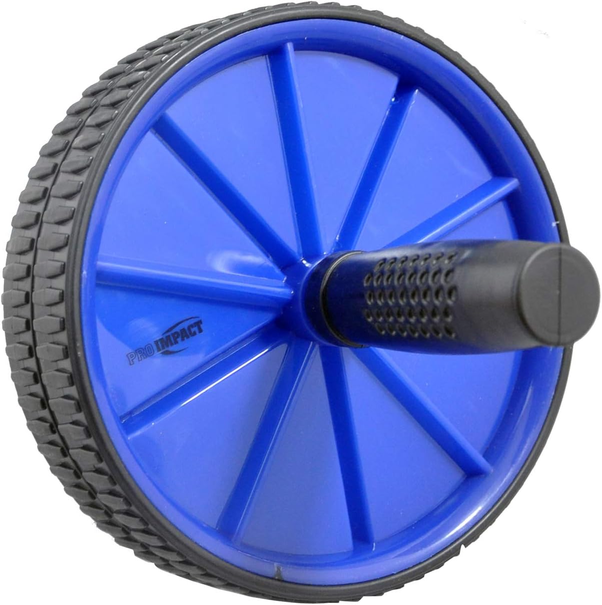 PRO IMPACT Abs Core Strength Roller Trainer - Abs Balancing - Non-Slip Handles - Double Wheel - Back Triceps Shoulders Exercise Equipment - Home Gym - Workout Fitness - Core Workout Men & Women