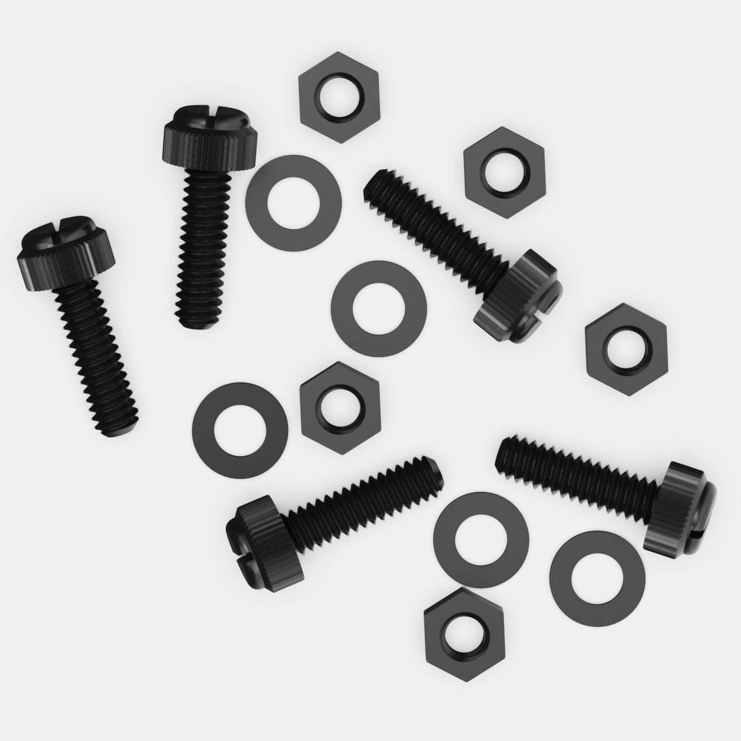 50x Black, Nylon Plastic, Thumbscrews, M8 x 30mm, knurled, Nuts, Washers & Bolts - Image 3