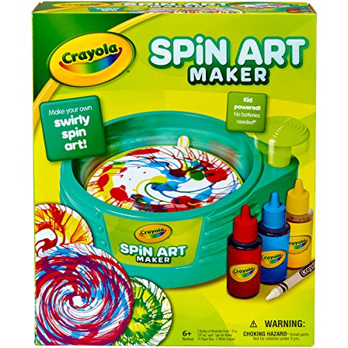 Crayola Spin Art Maker Art Activity Toy Kid-Powered No Batteries Great Gift Includes Everything You Need to Make Colorful Spin Art