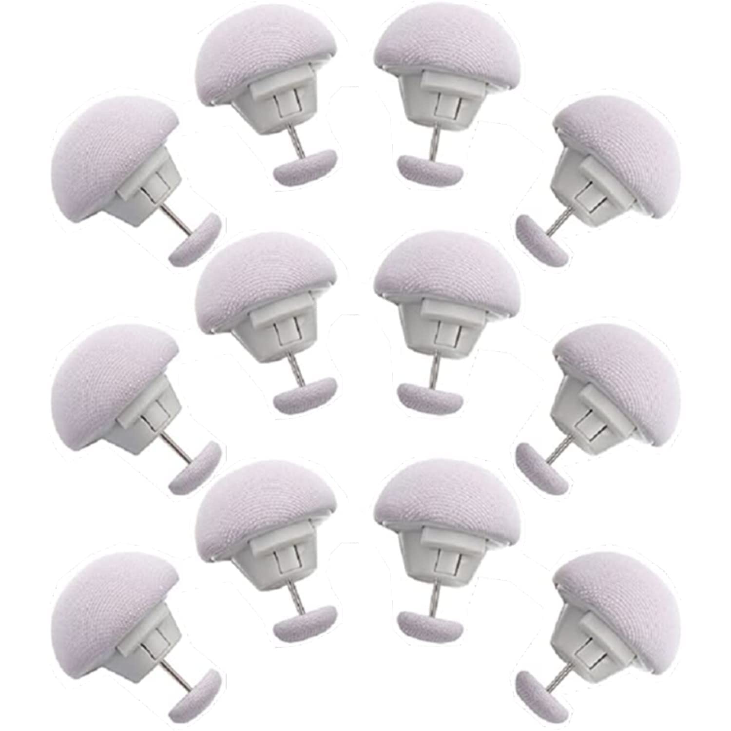 NAIDEV Duvet Clips - Keeps Comforter from Shifting in Cover Non-Slip Quilt Holder, Rust Proof Clips Double Sided Pin Fasteners - Linen Fabric Buttons Strong Bedding Holder Pins Cloth Holders (GREY 12 PIS )-image-40