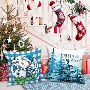 Lanpncute18x18christmasthrowpillowcoverssetof4gnomesnowmandecorativeholidaypillowcasecushioncover18x18forindoorhomebedroomsofacouchxmasdecorblue Urban Country Home Decor Lanpn cute 18×18 christmas throw pillow covers set of 4 gnome snowman decorative holiday pillow case cushion cover 18 x 18 for indoor home bedroom sofa couch xmas decor blue urban country home decor