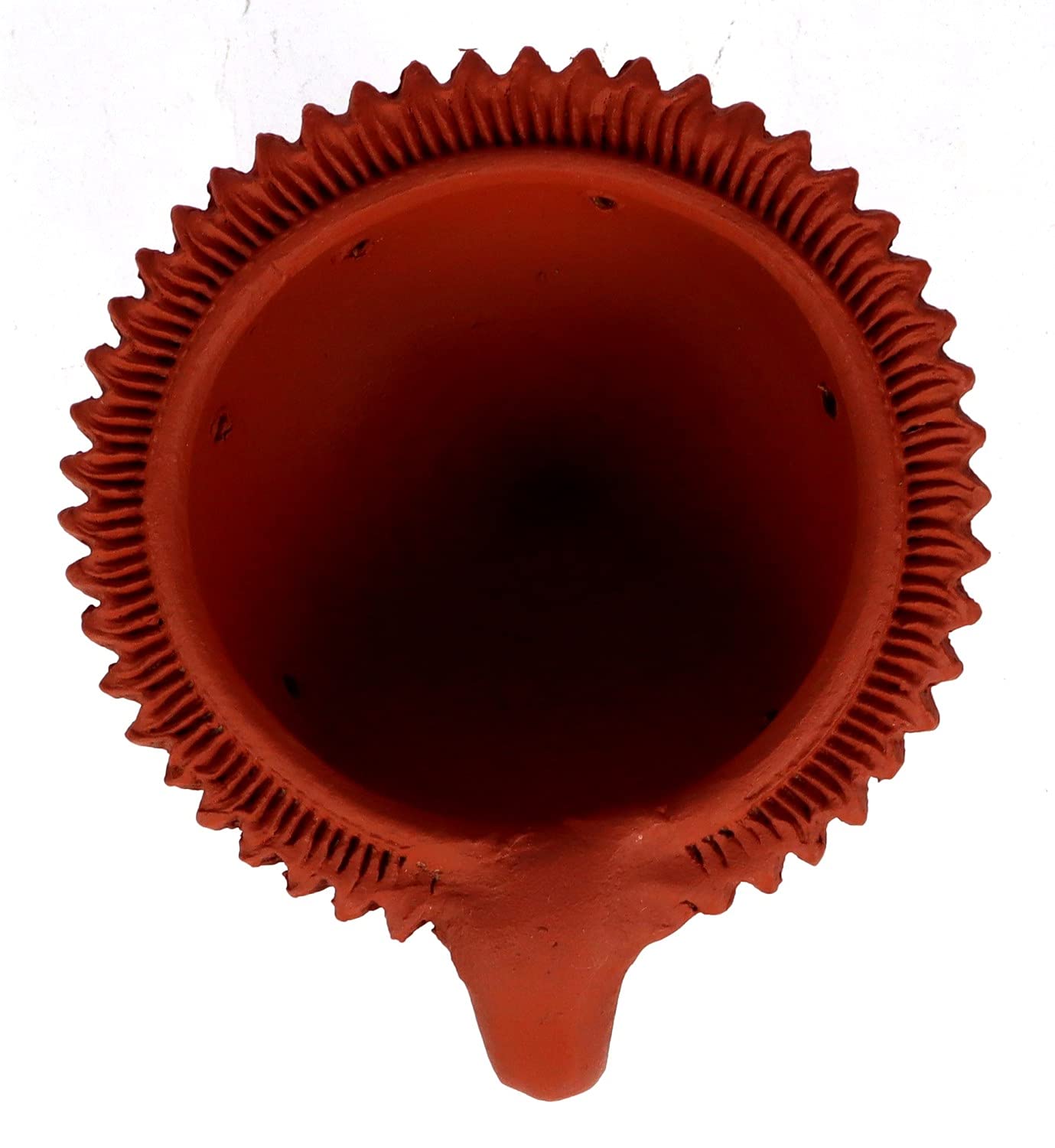 ASHIRWAD Dhuni Cup Brûleur en terre cuite naturelle fait à la main avec poignée (11,4 cm)