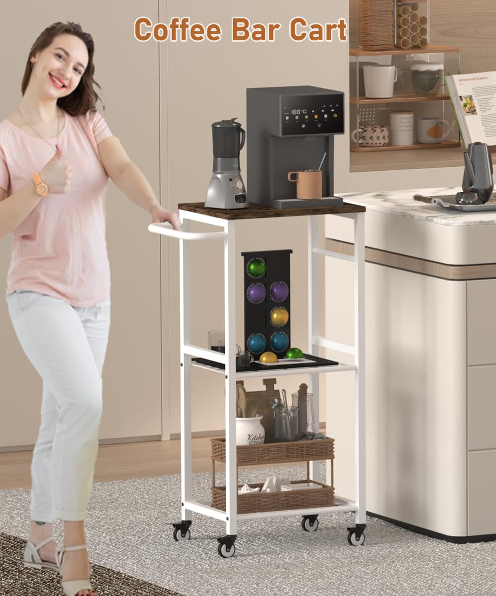 Almacenamiento de cocina, estante para panaderos, color blanco