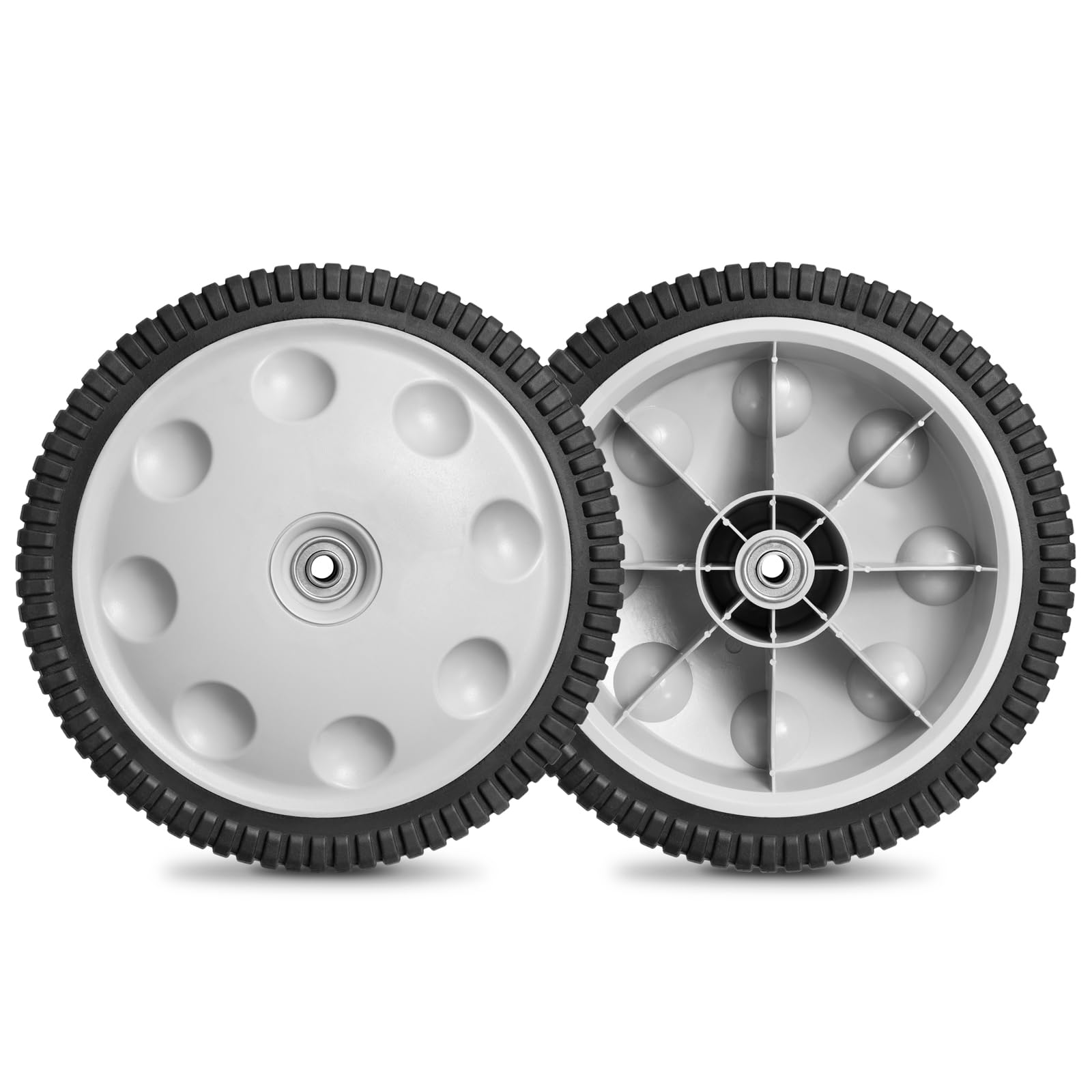 734-04019 Hinterrad, Ersatz für MTD 734-04127, Rasenmäher-Rad, 30,5 x 5,4 cm, S-Wave-Reifen, kompatibel mit den meisten Troy Bilt Walk-Behind Push Rasenmäher, 2 Stück