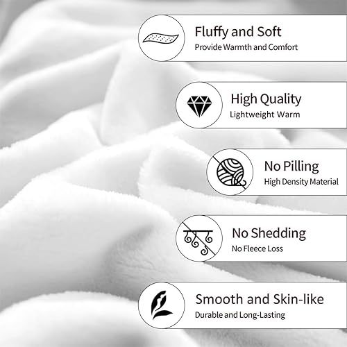 Miniatura 6 de Erosebridal Blue Christmas Flannel Blanket 40x50  Lamp Candle Fuzzy Plush Throw for Sofa Couch Poinsettias Flowers Pine Cones Fleece Blanket