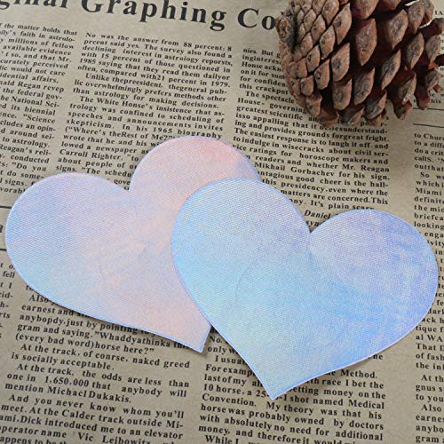 Ypser Womens 5 Pairs Heart Silver Laser Pasties Disposable Satin Nipple Covers Pasty Bra Petals Breast Covers #TOP1