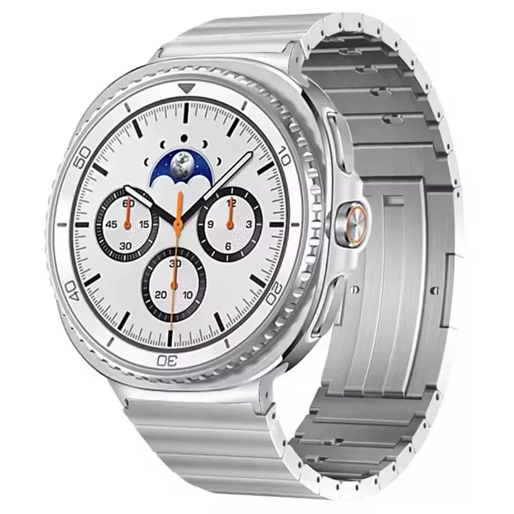 Titan-Metallarmbänder ohne Werkzeug, kompatibel mit Samsung Galaxy Watch 9 8 40mm 44mm/8 Classic 46mm (2025), Leichtes, Hautfreundliches Titanarmband für Galaxy Watch 9 8 für Herren
