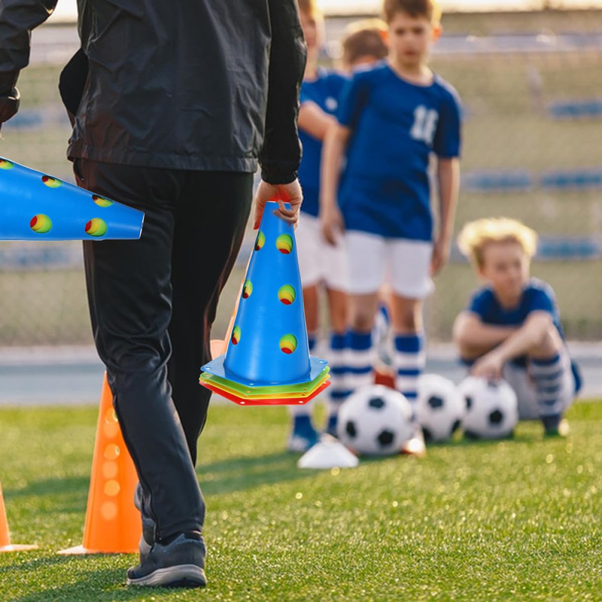 Conos de Fútbol para Entrenamiento, 12 Piezas Multicolor de PE