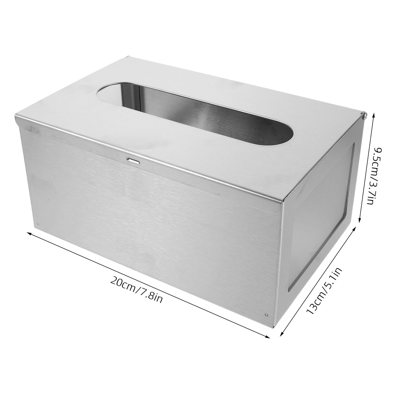 Dispensador de Papel Toalla de Acero Inoxidable Plata, Diseño Montado en Pared Apertura Amplia, Almacenamiento Estable y Ahorro de Espacio para Baños de Alto Tráfico