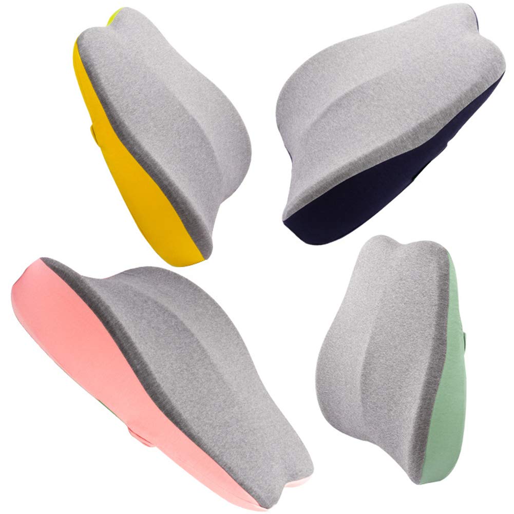 Lendenwirbelstützkissen, Lendenkissen mit ergonomischem Memory-Schaum-Rückenstützkissen, Lendenwirbelstütze für Bürostuhl, Autositz, Liegestuhl, lindert Schmerzen im unteren Rücken, Ischias, Schwarz,