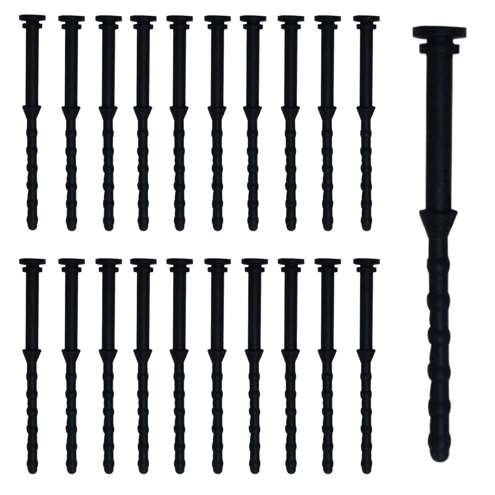 20PCS Computer Case Fans PC Cooling Fan Mount Screws, CPU Fan Mounting Pin Rivet Black Soft Rubber Reducing Noise Anti-Vibration Screws 65mm/2.56in