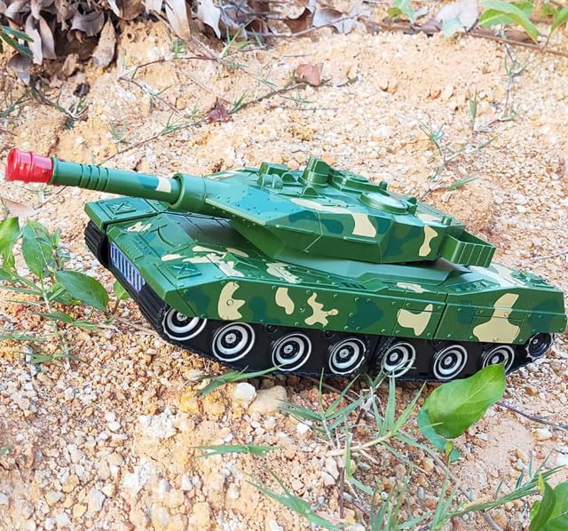 2-in-1 Military Tank to Robot Transformer Toy for Kids – Automatic Deformation with 3D Lights & Music – Action Vehicle Toy (Color May Vary) - Image 2 thumbnail
