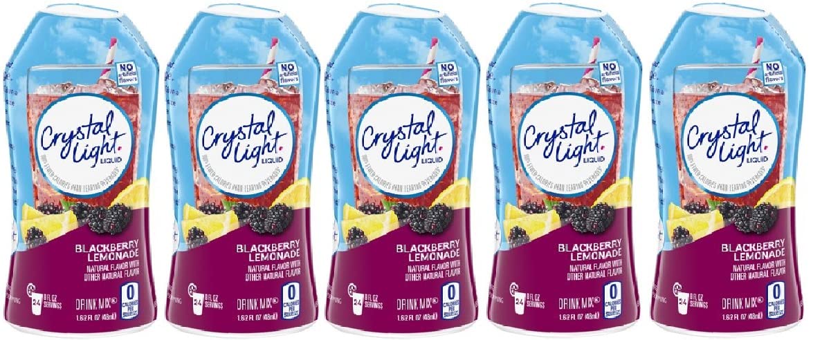 Crystal Light Liquid Water Enhancer Variety 5 each 1.62 fl oz bottles (Assorted Flavors) (Blackberry Lemonade)
