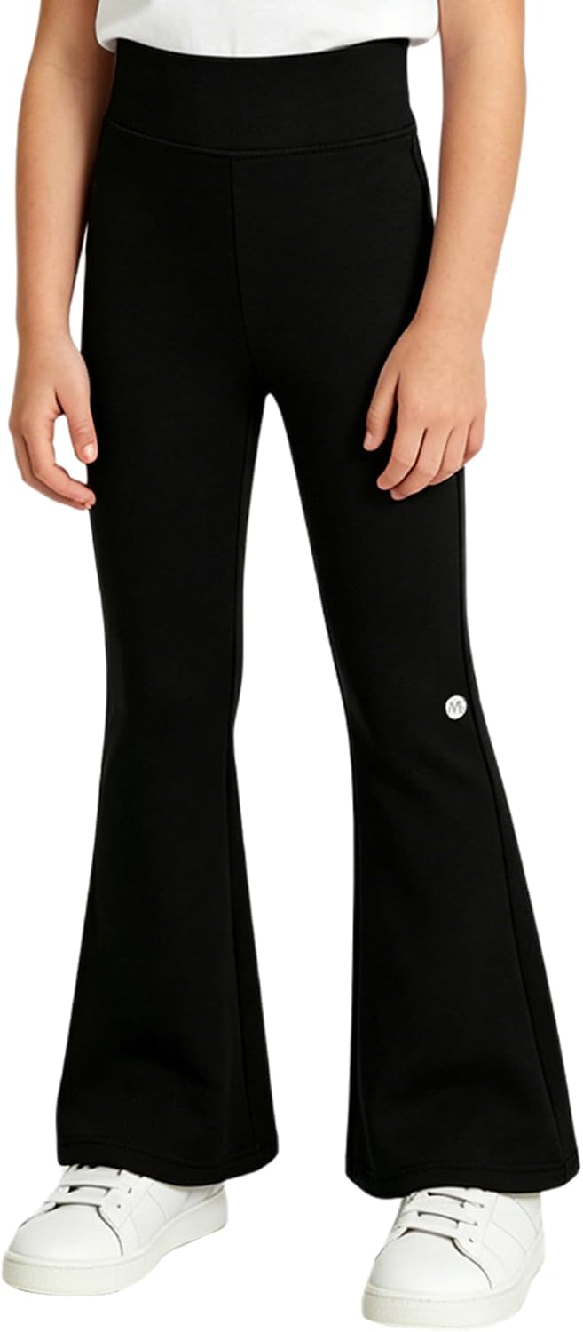 Kids Bell Bottom Leggings for Girls Flare Yoga Pants Wide Leg Bellbottom Trousers for Cheerleading
