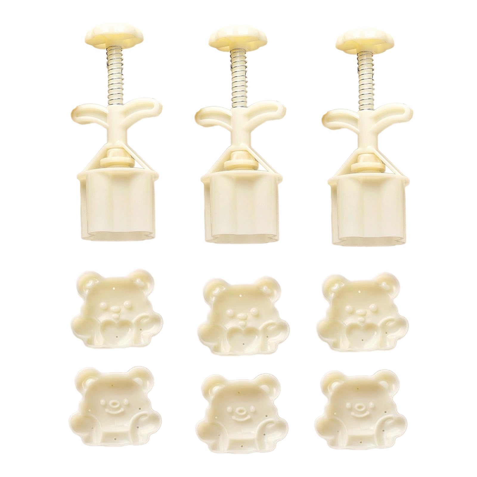 Elnwnnkc Bean Cake Molds Dessert Shaping Tool Bear Shape Baking Molds Dessert Press Tool ABS Texture for Baking
