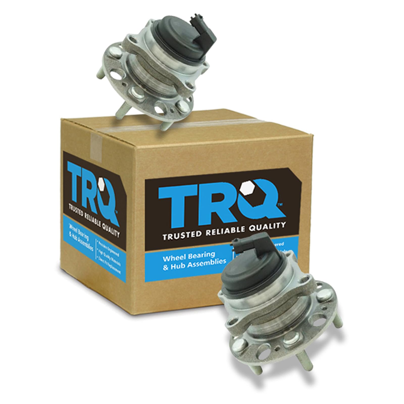 TRQ Front Driver and Passenger Side Wheel Bearing and Hub Assembly Set 2
