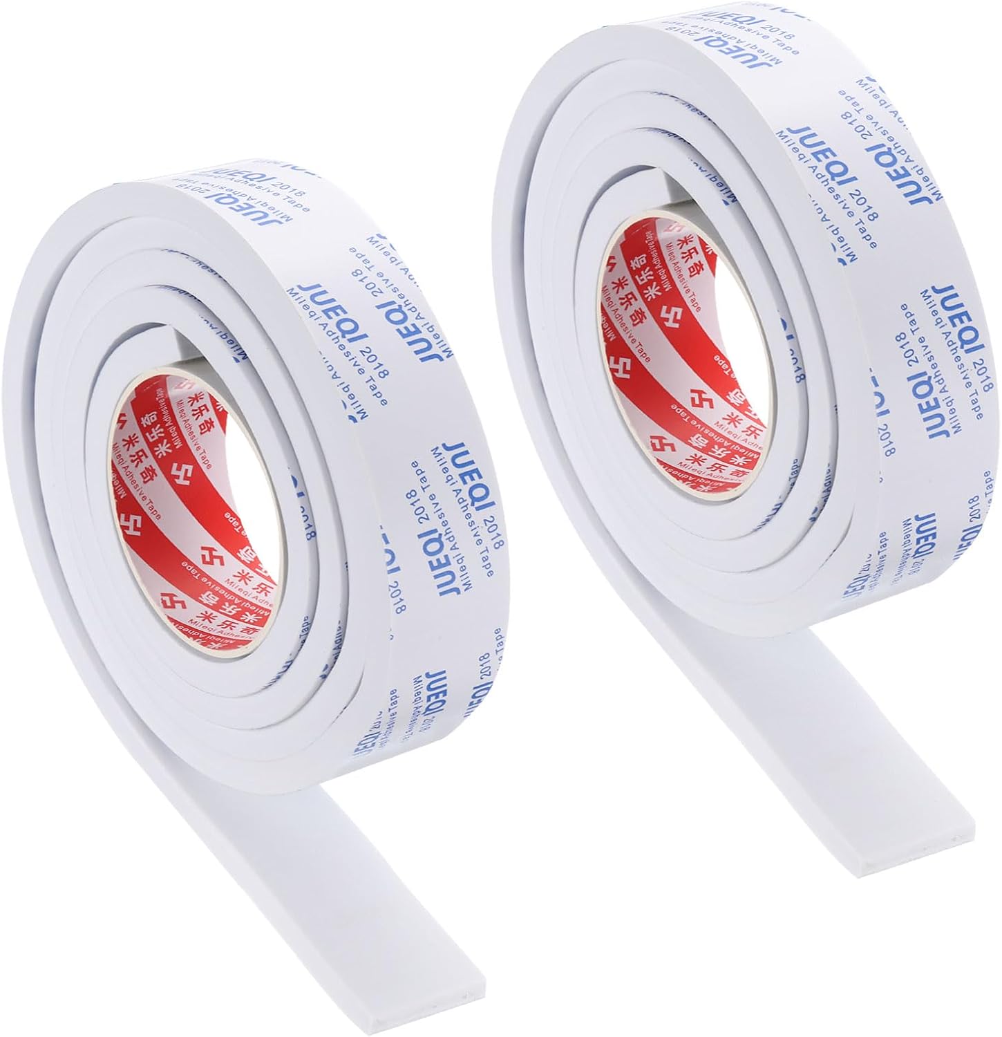PATIKIL 1-3/4"W x 3/8" T x 6.6Ft Insulation Foam Tape, 2 Rolls Self-Adhesive EVA Weather Stripping for Wrap Pipe Door Window Insulation Soundproof Anti Vibration Collision, White