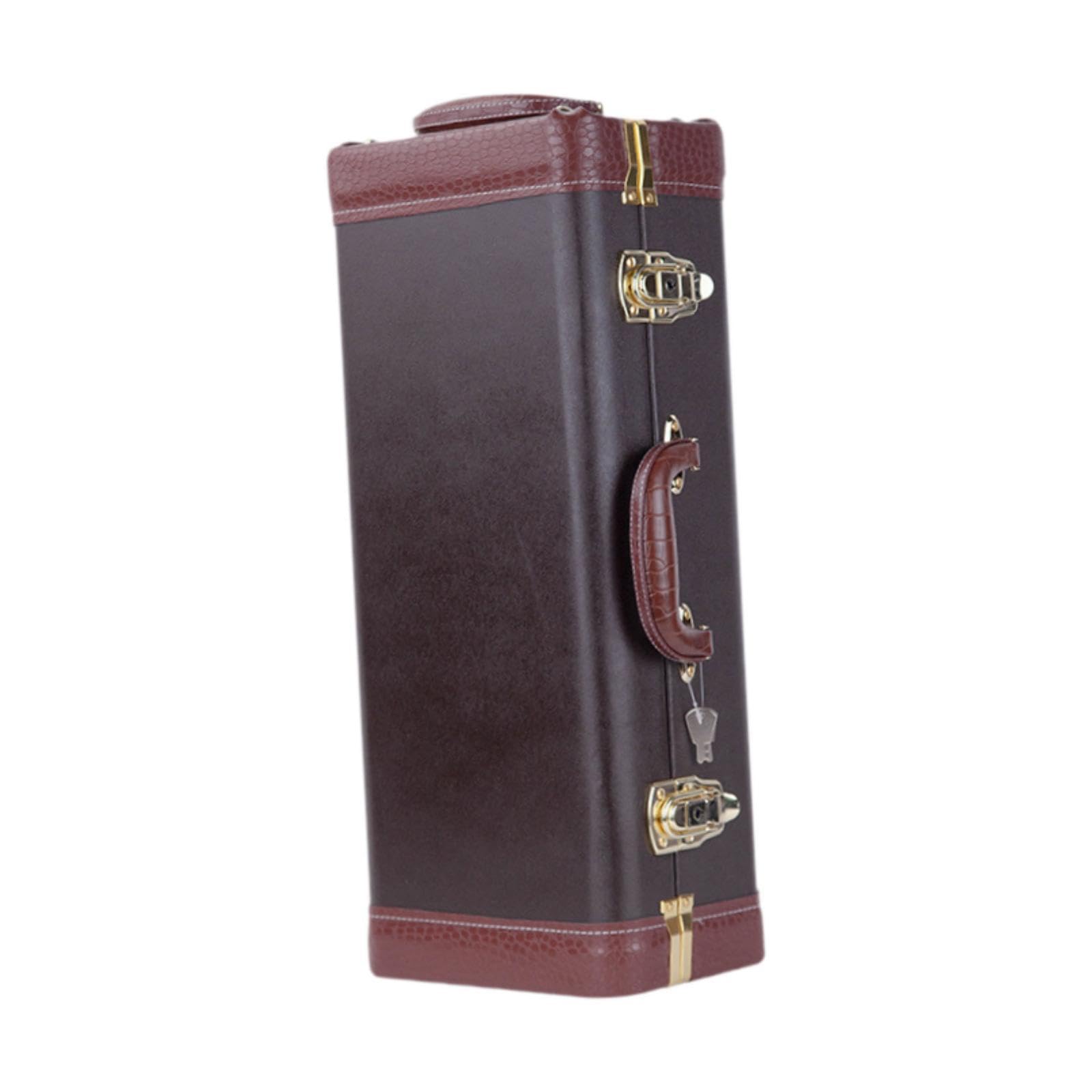 Oshhni Custodia per sassofono contralto, borsa per il trasporto di sassofono contralto, rettangolare, leggera, con accessori e maniglia, borsa di stoccaggio, Marrone