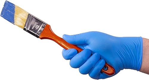 Miniatura 4 de X3 Blue Nitrile Disposable Industrial-Grade Gloves, 3 Mil, Latex & Powder-Free, Food-Safe, Non-Sterile, Lightly Textured