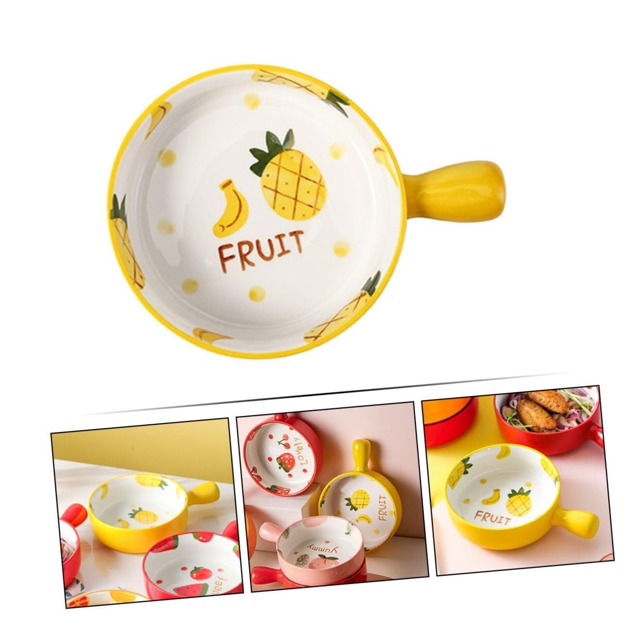 Keramik-Schüssel-Set zum Kochen, Vorspeisen, Eis, Müsli, Nudeln und Suppen – vielseitige Auflaufförmchen für Ofen, Grill, und Obst-Servieren