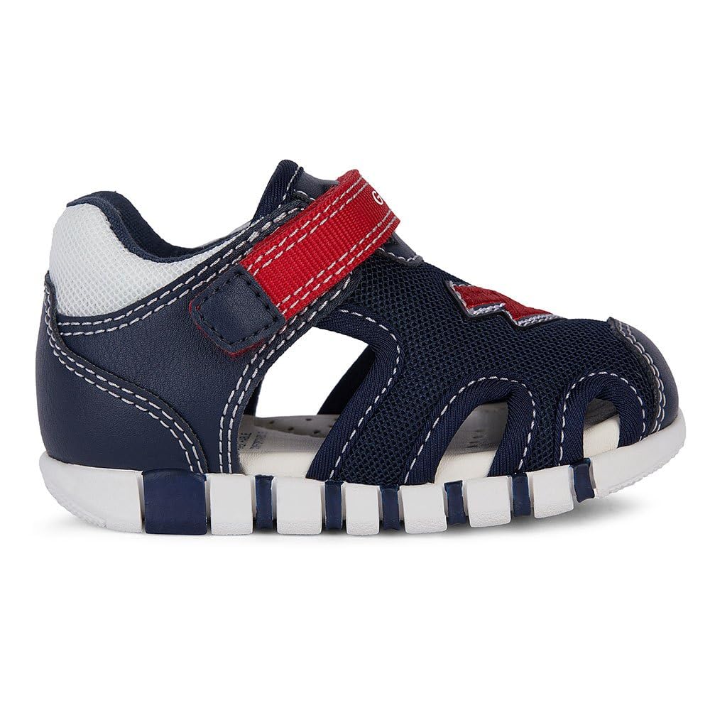 Geox Boys' B Iupidoo Boy Sandal, Navy red, 4.5 UK