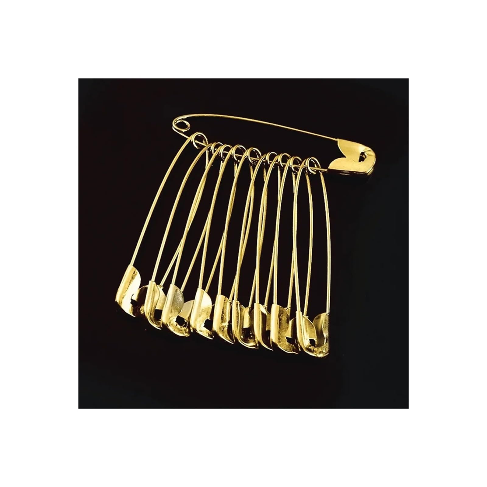 Sicherheitsnadeln, Edelstahl-Brosche, Schmuck, kleine Sicherheitsnadeln, Brosche zum Basteln (goldfarben, 55 mm Länge, 1000 Stück)