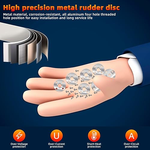 Miniatura 10 de DaFuRui Paquete de 4 unidades MG995 de 1.94oz de engranaje de metal servomotor digital compatible con Arduino Futaba JR RC helicóptero, automóvil,