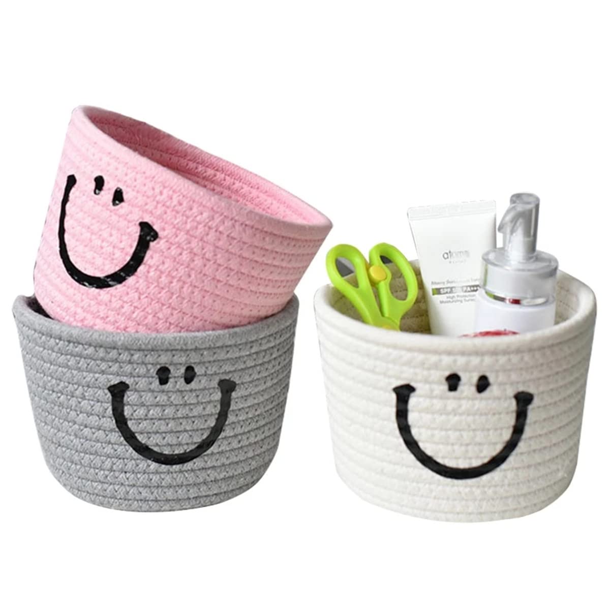 Woven Cotton Rope Kids Toy Storage Basket 5.9