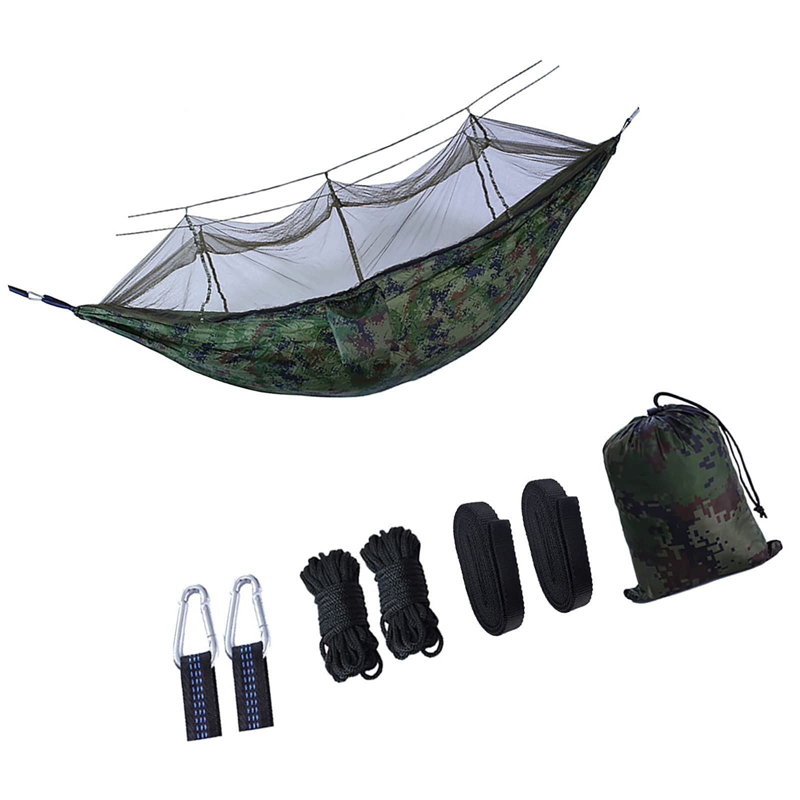 Hängematte, 250 cm × 120 Ultraleicht mit Netz Atmungsaktiv Tragbare Outdoor
