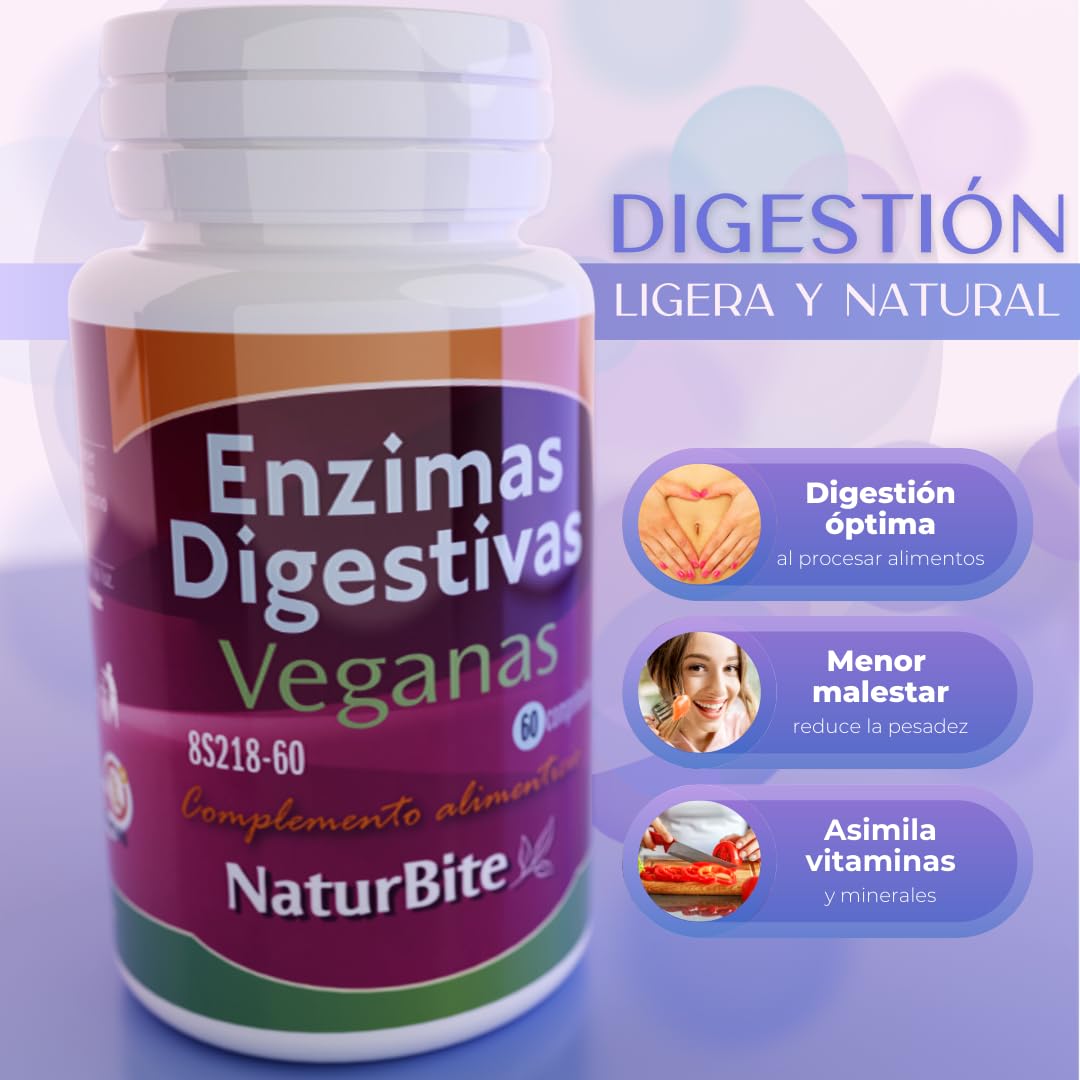 naturbite EnZIMAS DIGESTIVE VEGANAS 250comp.