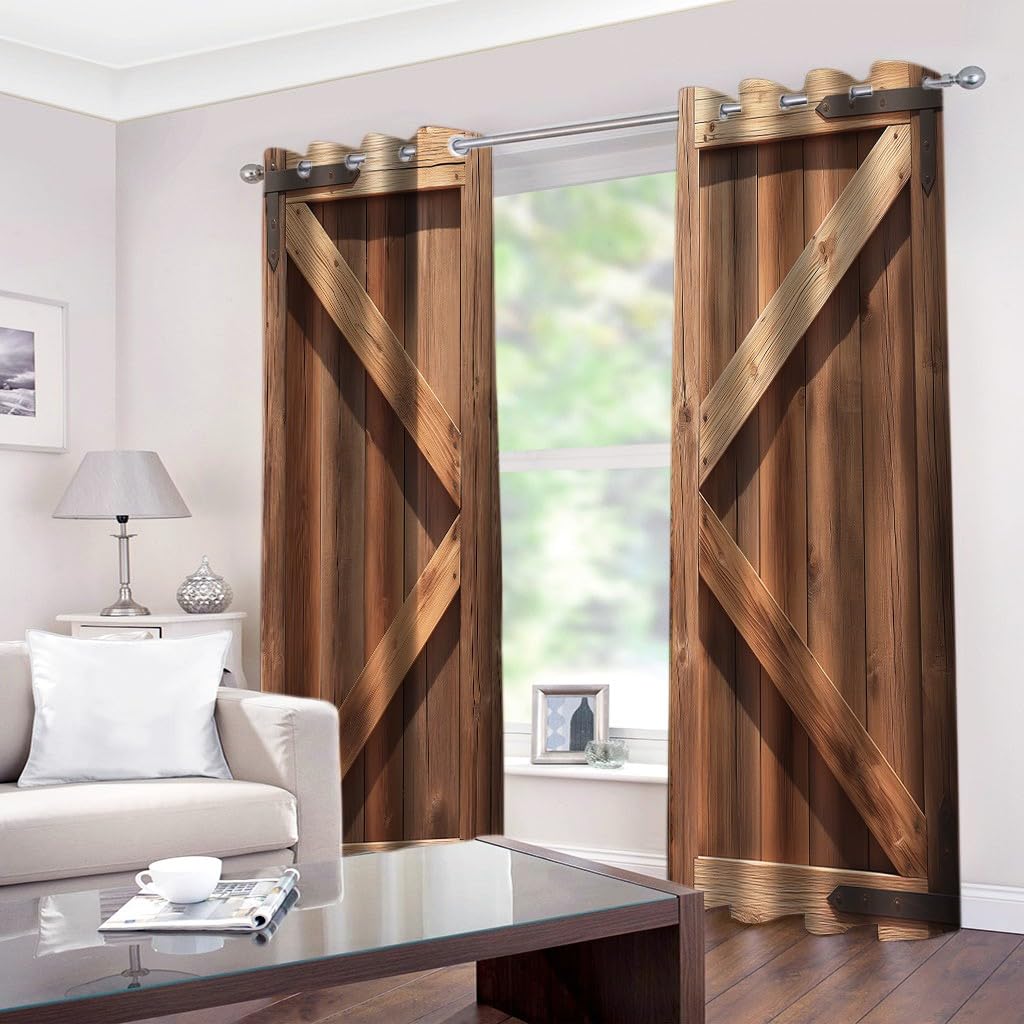 Rideaux opaques isolants thermiques marron pour bloquer la lumière