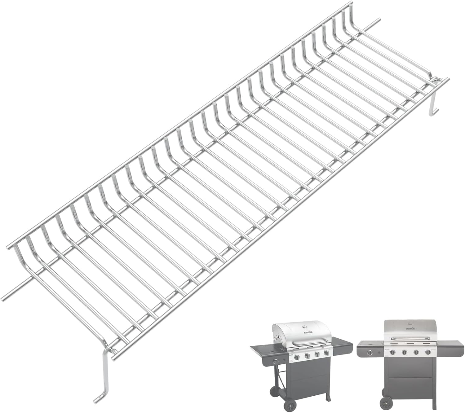 G467-0001-W1 Grill Warming Rack for Charbroil Advantage Replacement Parts 463344015 466344015, Swing Away Grid for Charbroil Upper Grate Charbroil Advantage 4 Burner Grill Rack Replacement 24"L x 6.45"W-for Charbroil Advantage 4 Burner