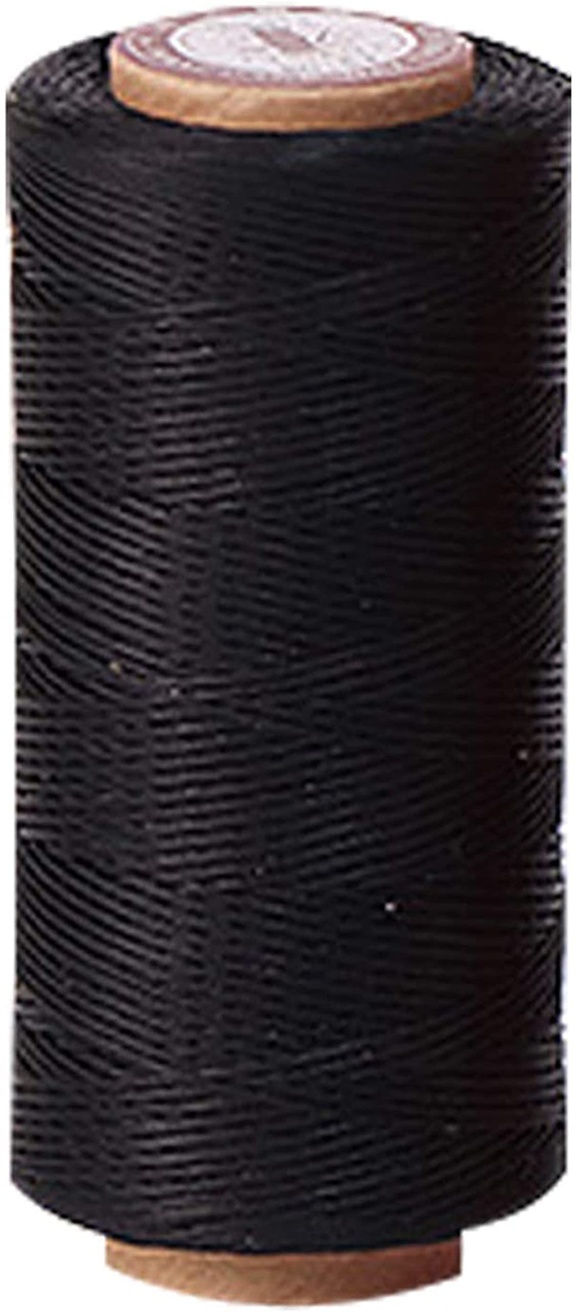 – KASTWAVE 150D Waxed Cords Polyester Sewing Thread All Purpose Flat Wax ing Strings for Bookbinding Macrame Handcraft DIY Bracelets (Black)