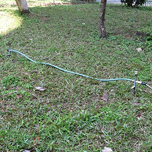 Styddi Metal Impact Sprinkler On Metal Step Spike Base, Zinc Pulsating Sprinkler With Adjustable Circular Spray Patterns And Distance, Watering Up To 5800 Square Foot, Perfect For Yard, Lawn, Garden #TOP7