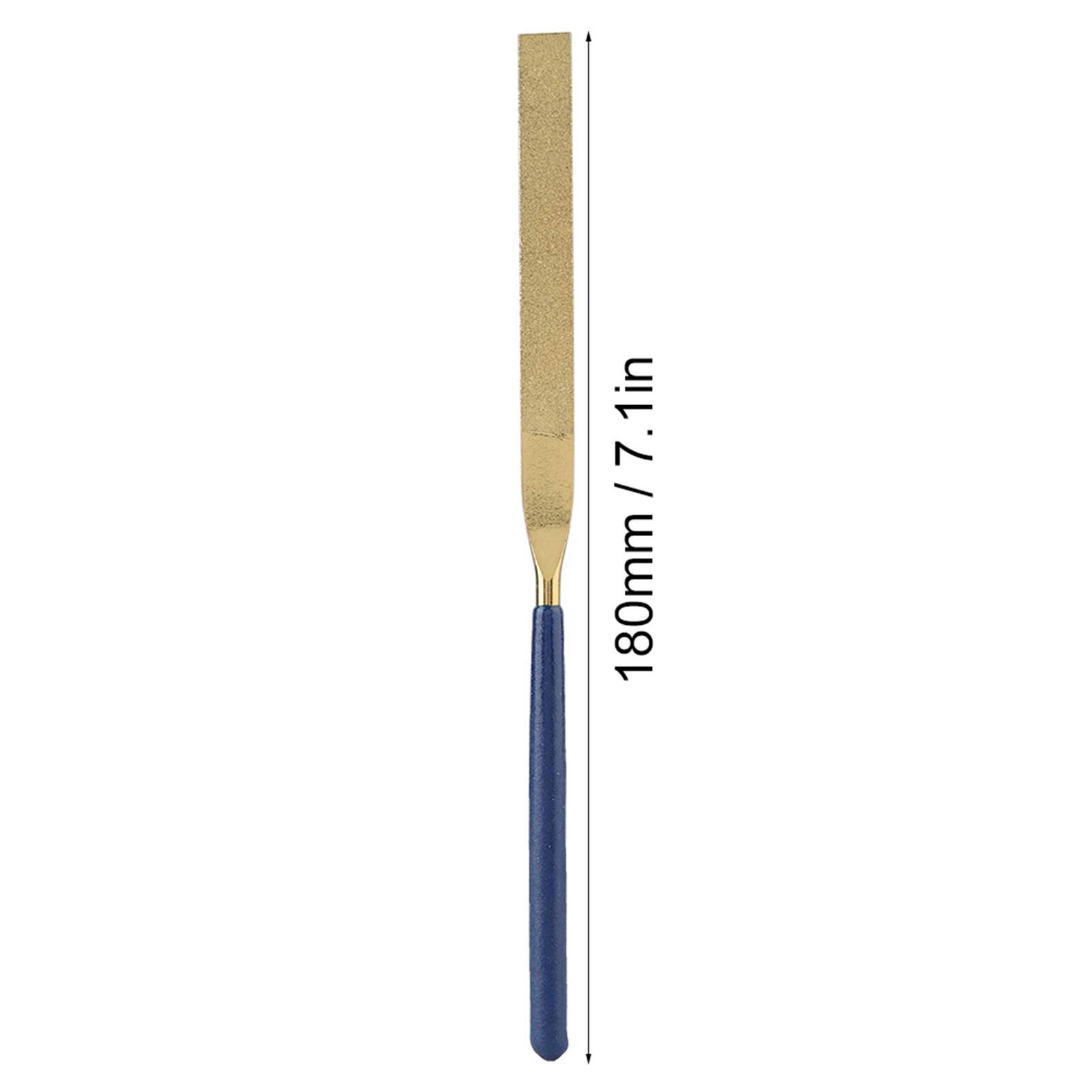 10 limas planas de diamante para reparación de joyas, herramientas de archivo de metal de alto desgaste, 5 mm x 180 mm, limas de dientes con asas ergonómicas para carpintería de metal de