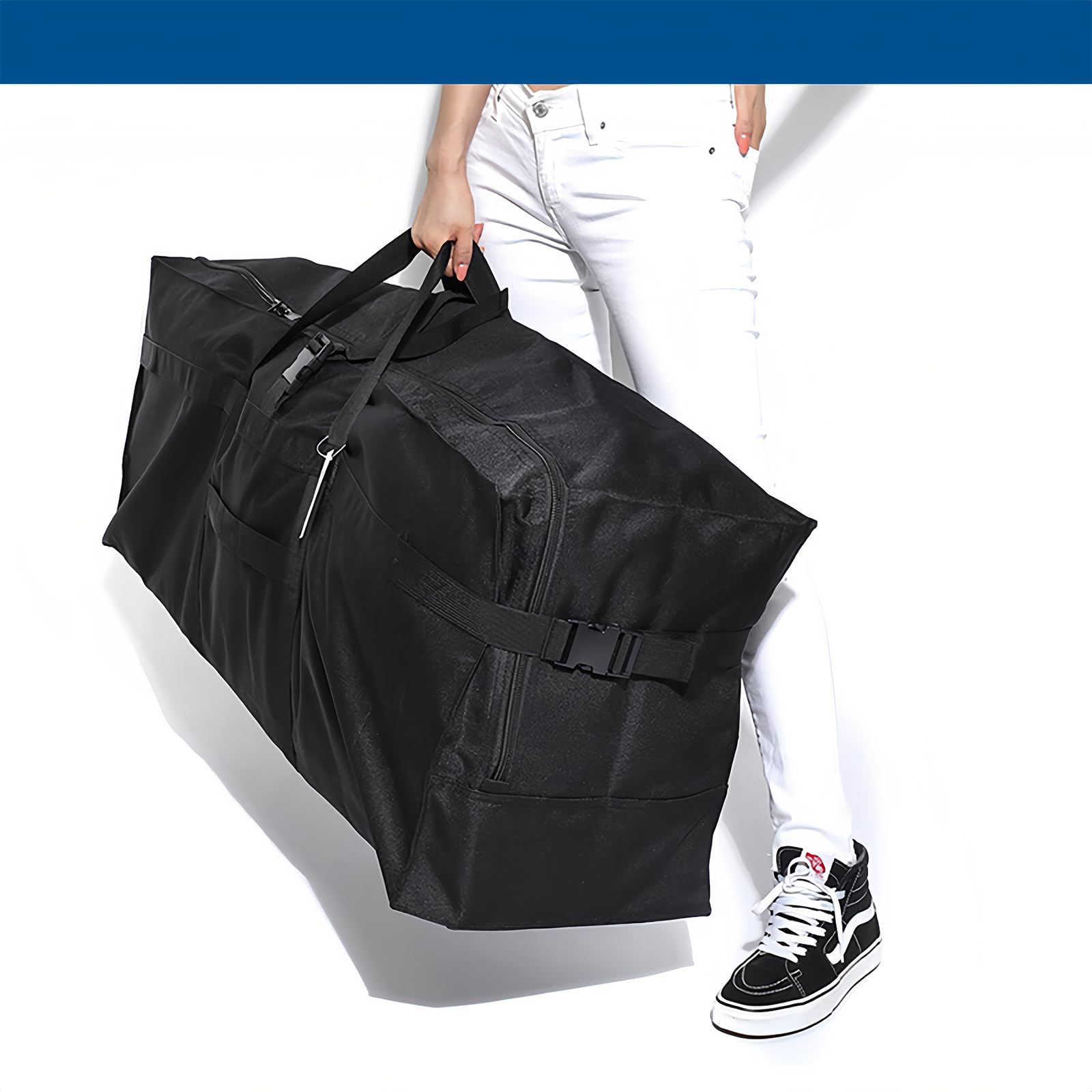Arxus Duża Podróżna Torba Duffle, 180L Składana Bagaż Podręczny Weekendowa Nocne Holdall Bagażowa Składowanie Torby dla Damska Mężczyzn do Podróży Lotniczej Kemping Przeprowadzka | Wodoodporny, miękki futerał, wytrzymały, do przeprowadzki z nocnym weekend