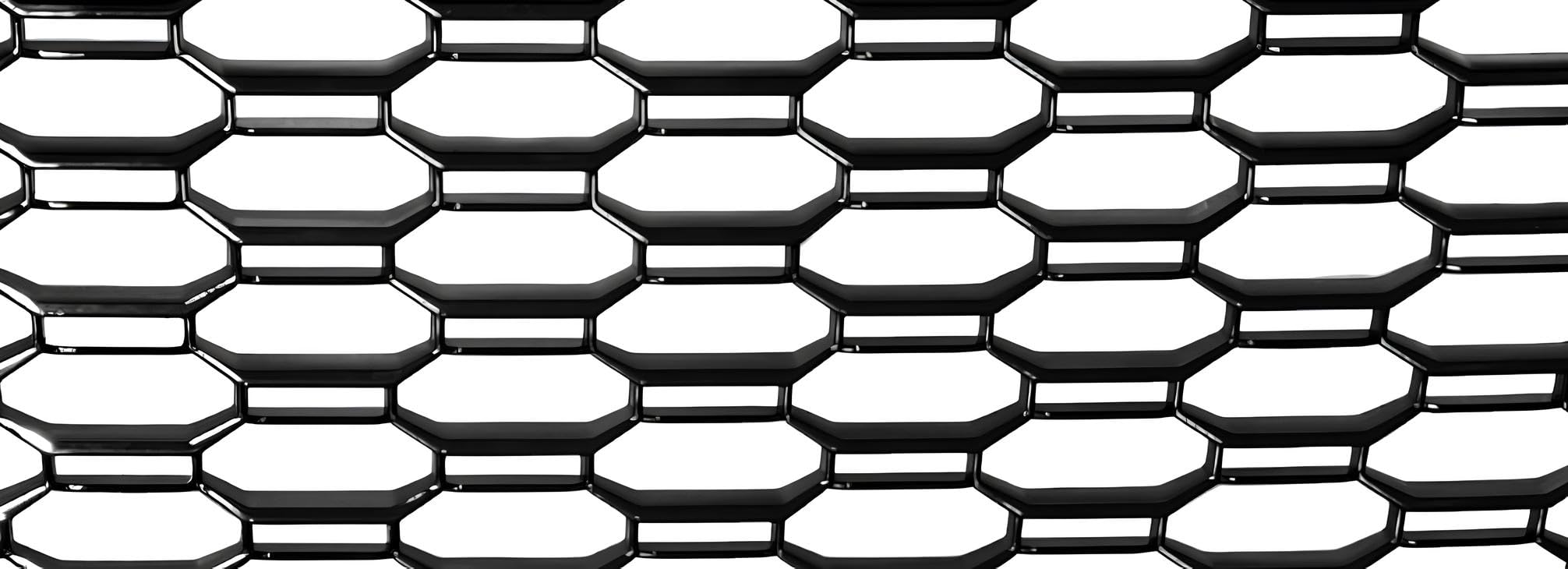 Griglia Anteriore Maschera Calandra Nido D'ape Nero Lucido Compatibile Con A4 B9