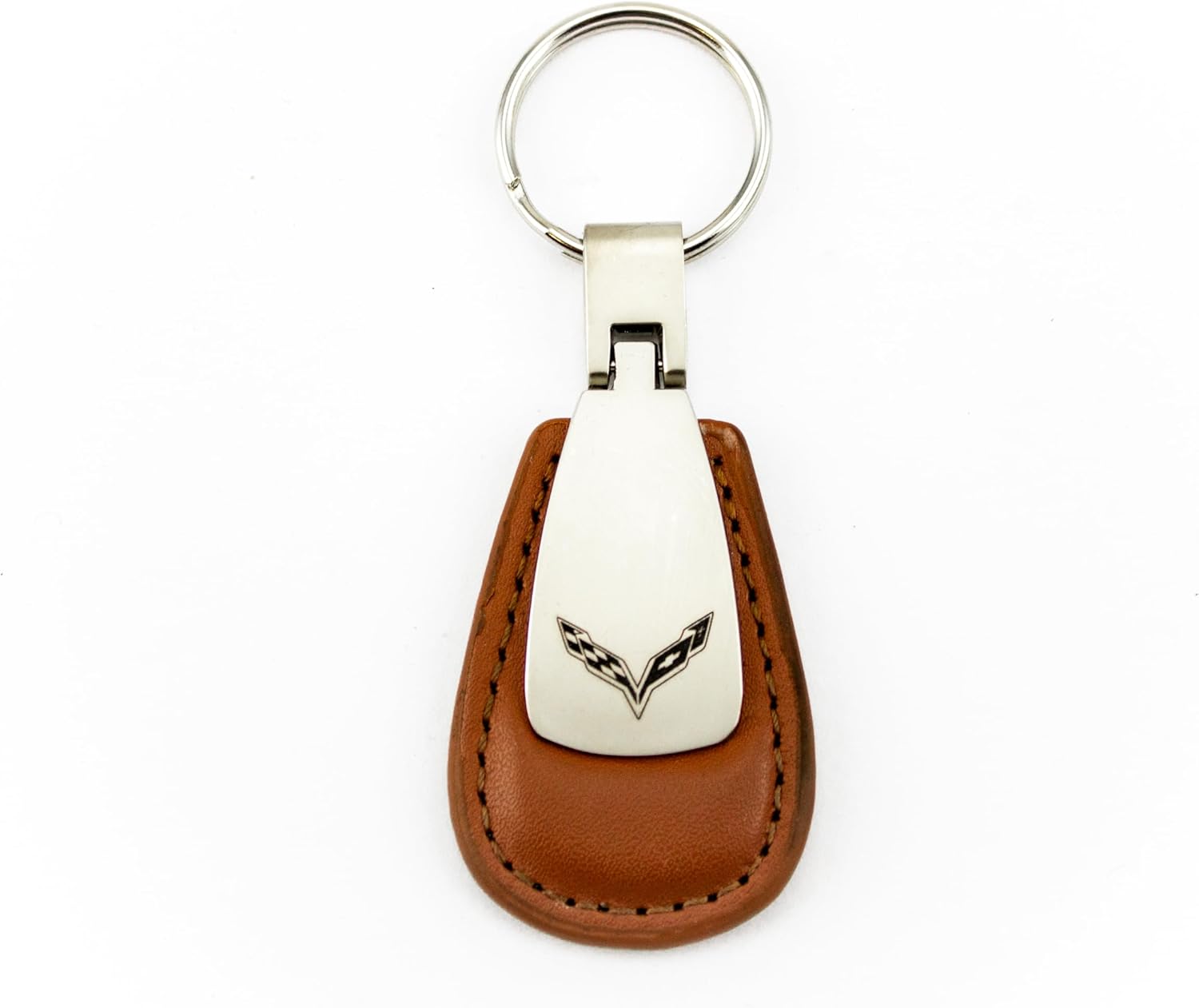 SR1 Performance C7 Corvette Leather Teardrop Keychain - Officially Licensed Chevrolet Key Chain