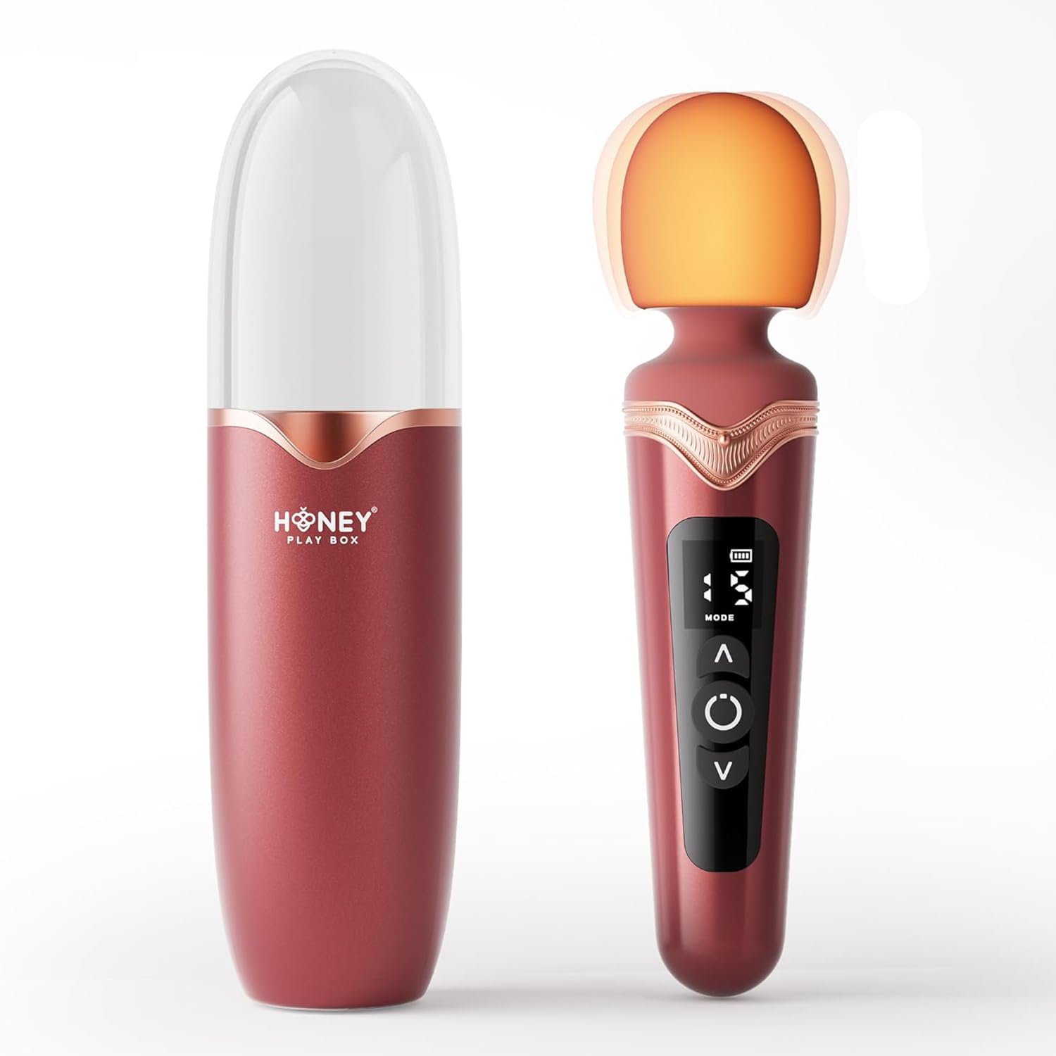 Silikon Massagestab mit 42°C Heizfunktion und 9 Vibrationsmodi für Sie Leise Stark Massagegerät Vibration Stab Mit Anzeige Vibratorensets für Frauen Paare Solo Erotik Sex Toyset Masturbatoren