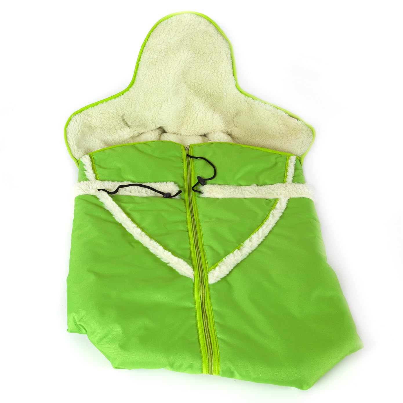 Babyschlitten Hörnerschlitten Holzschlitten Baran Baby 120 mit Lehne Schieber Alaska Schlittensack mit Farbauswahl (Grün)